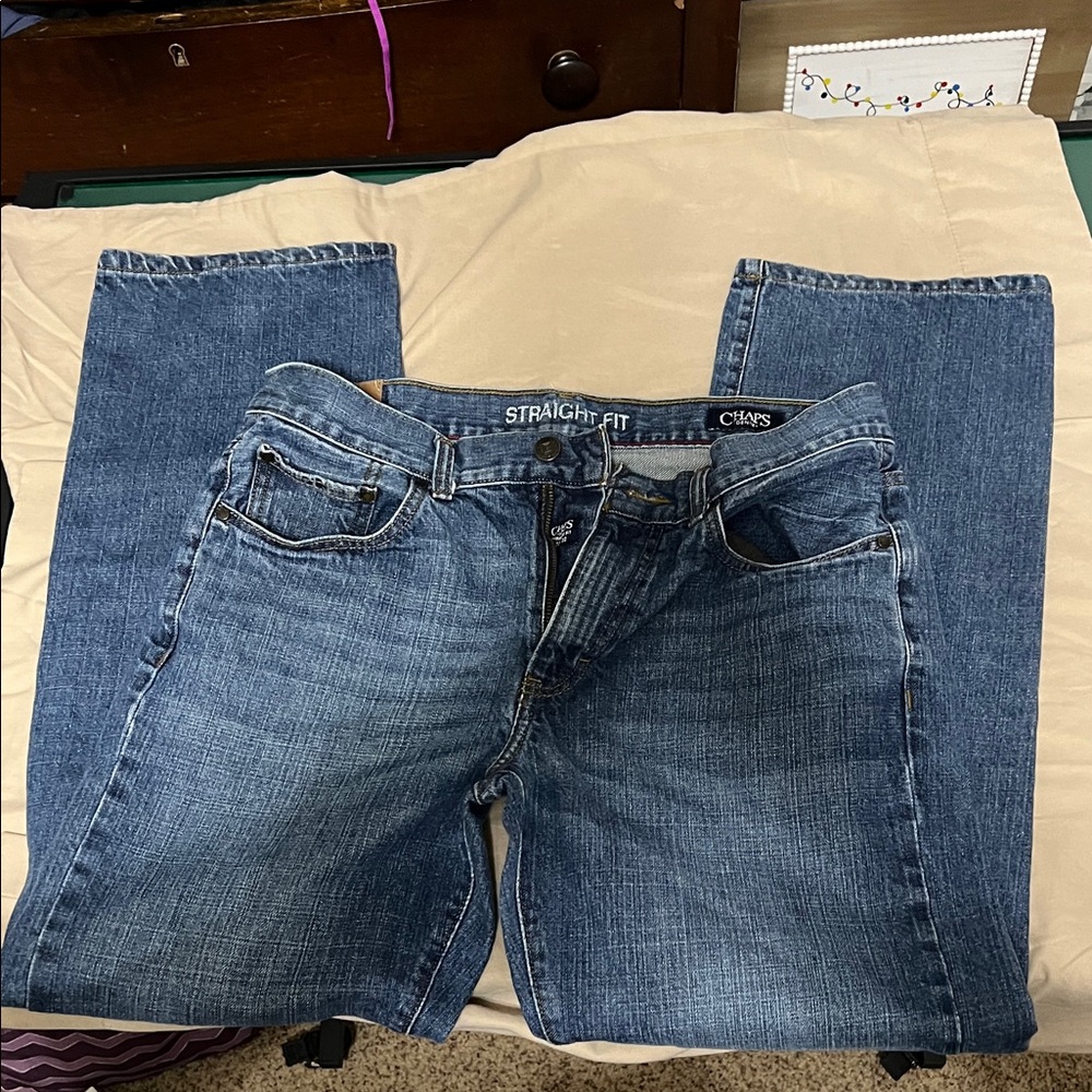 Chaps Men's Denim Straight Jeans